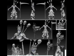 necromant game low poly 3D Model