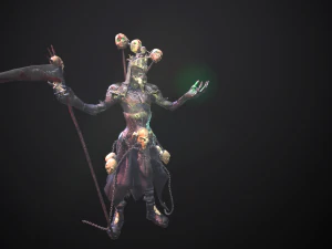 necromant game low poly 3D Model