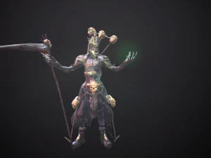necromant game low poly 3D Model