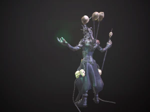 necromant game low poly 3D Model