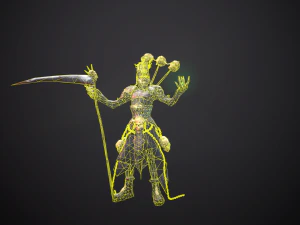 necromant game low poly 3D Model