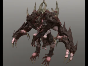 four hands monster 3D Model