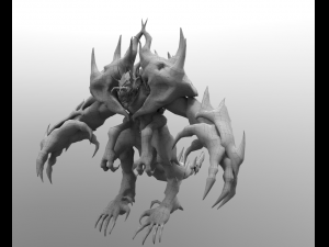 four hands monster 3D Model