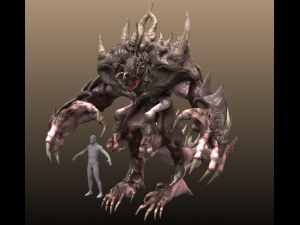 four hands monster 3D Model