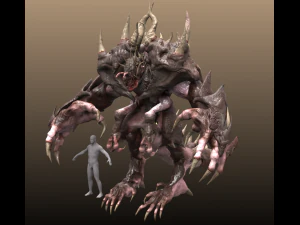 four hands monster 3D Model