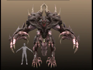 four hands monster 3D Model
