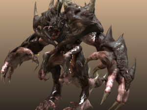 four hands monster 3D Model