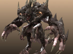 four hands monster 3D Model