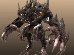 four hands monster 3D Model
