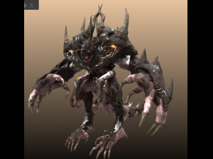 four hands monster 3D Model
