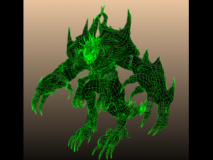 four hands monster 3D Model