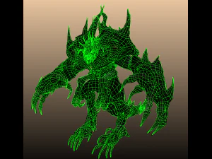 four hands monster 3D Model