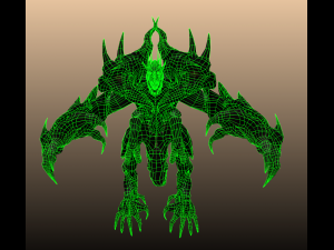four hands monster 3D Model