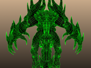 four hands monster 3D Model