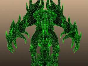 four hands monster 3D Model