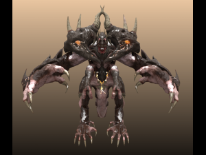 four hands monster 3D Model