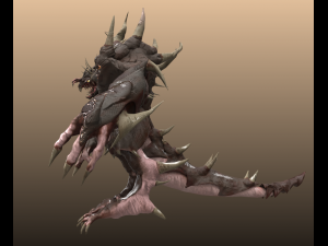 four hands monster 3D Model