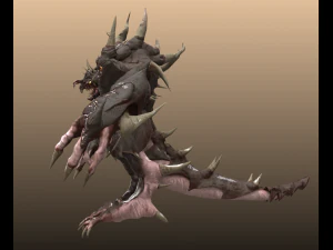 four hands monster 3D Model