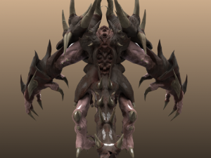 four hands monster 3D Model