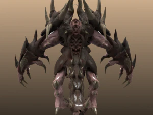 four hands monster 3D Model