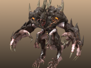 four hands monster 3D Model
