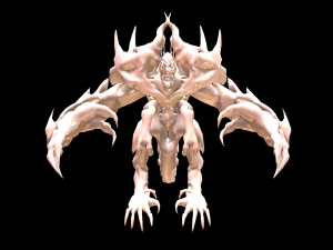 four hands monster 3D Model