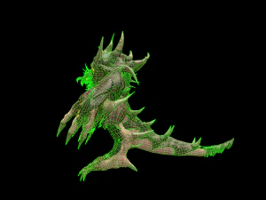 four hands monster 3D Model