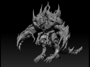 four hands monster 3D Model
