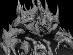 four hands monster 3D Model