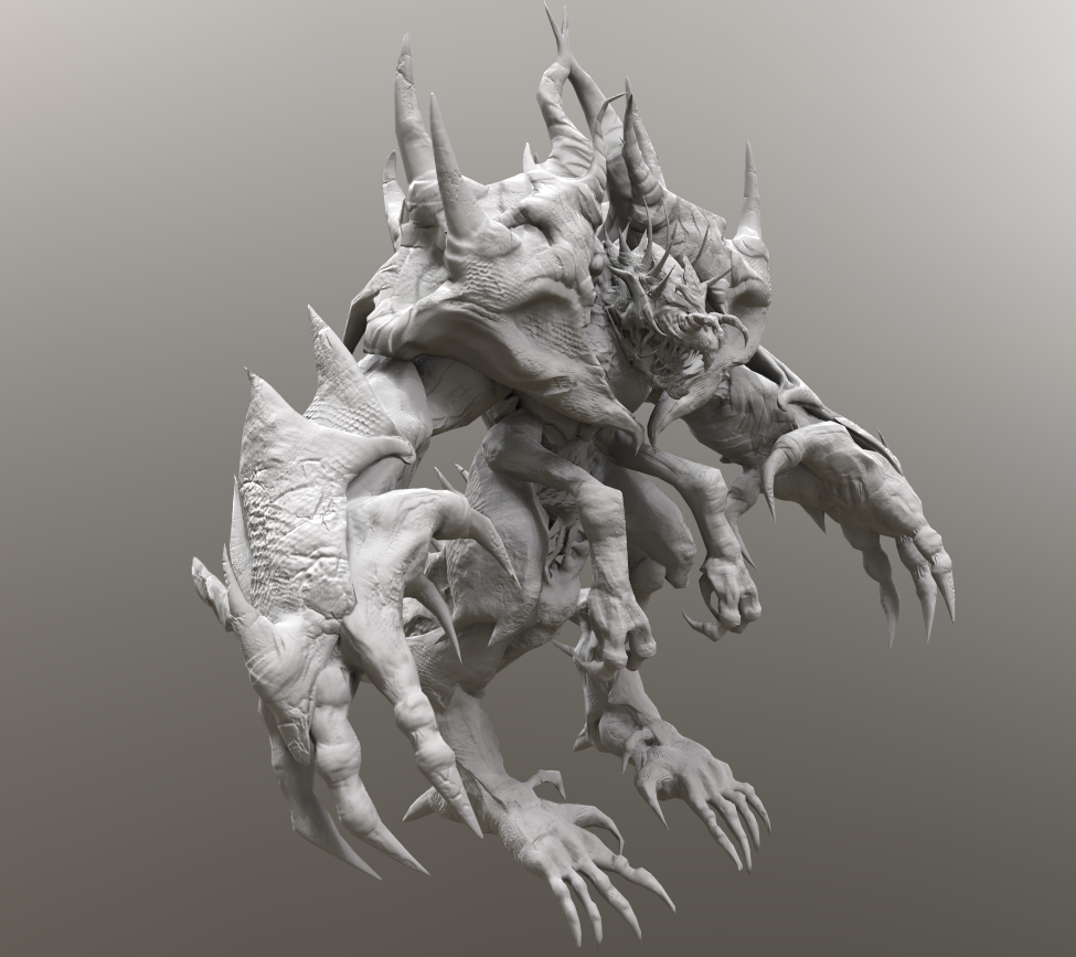 3д модель монстра. 4 Handed Monster.