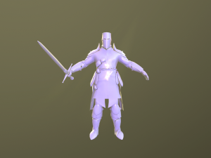 crusader knight Modèle 3D
