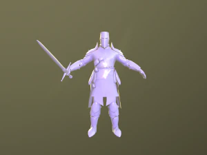 crusader knight 3D Model