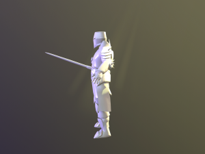 crusader knight Modèle 3D
