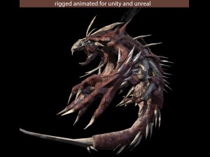 flying carnivorous beetle 3D Model