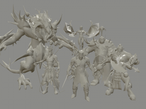 packing fantastic creatures 3D Модель