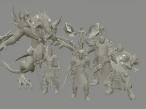 packing fantastic creatures 3D Model