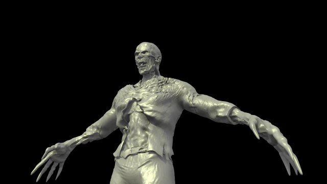 zombie high poly 3D Model .c4d .max .obj .3ds .fbx .stl .blend 