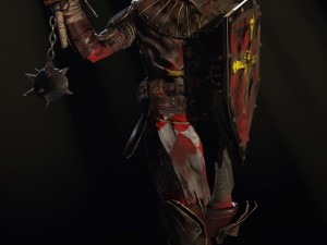 crusader with a club 3D Model