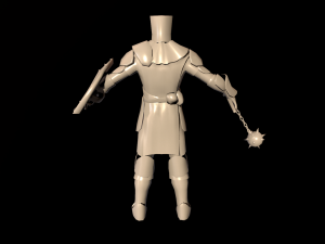 crusader with a club 3D 模型