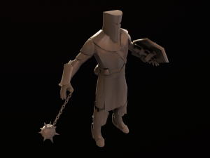 crusader with a club 3D 模型