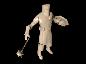 crusader with a club 3D 模型