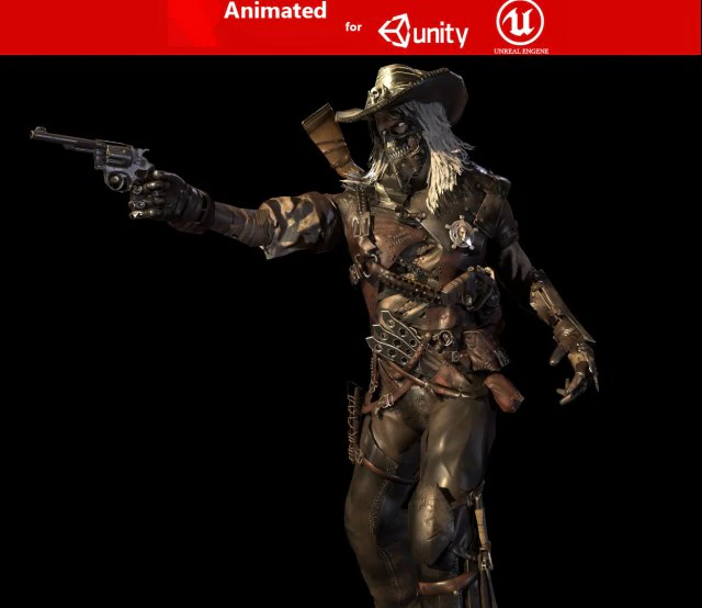 hellish sheriff 3D Model .c4d .max .obj .3ds .fbx .stl .blend 