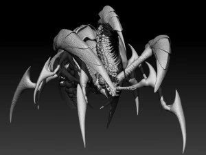 dreadful beetle high poly zbrush project 3D Model