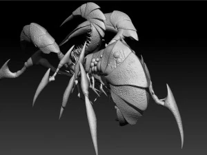 dreadful beetle high poly zbrush project 3D Model