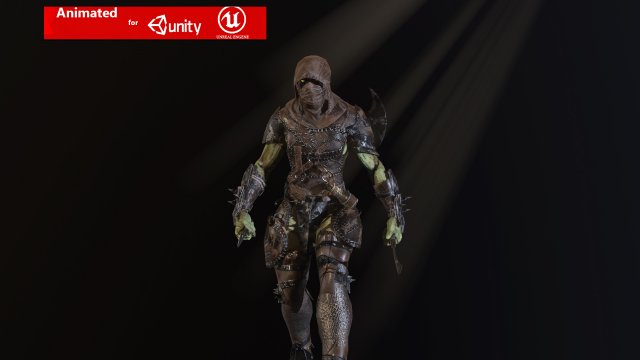 ork assasin Model 3D .c4d .max .obj .3ds .fbx .stl .blend 