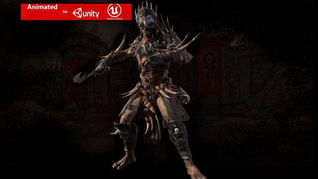 ork berserker 3D Model .c4d .max .obj .3ds .fbx .stl .blend