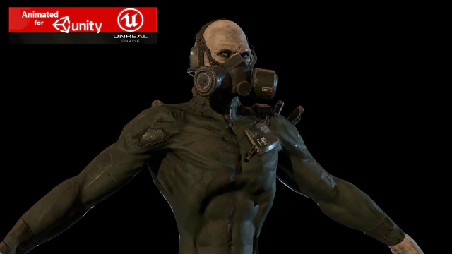 mutant postapocalips 3D Model .c4d .max .obj .3ds .fbx .stl .blend 