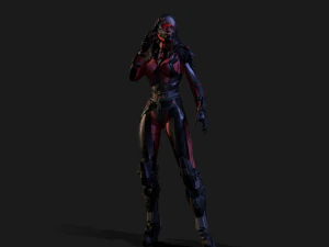 공상 과학 소녀 3D 모델