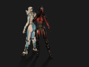 공상 과학 소녀 3D 모델