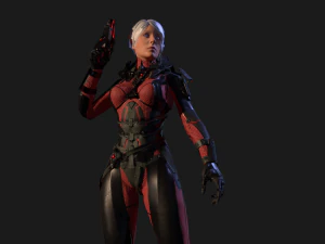 공상 과학 소녀 3D 모델